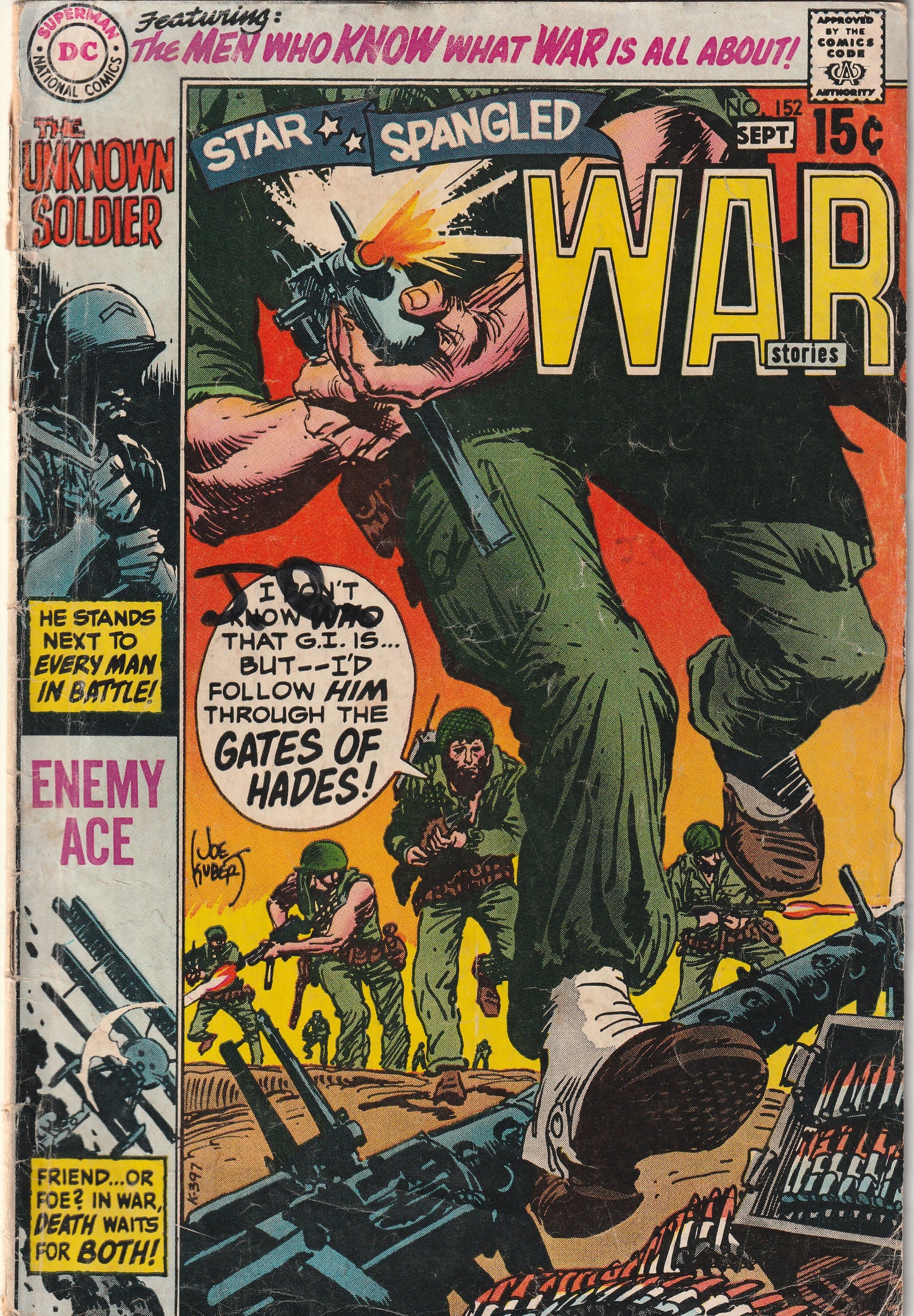 Star Spangled War Stories #152 (1970) - Reprints 2nd Enemy Ace appearance