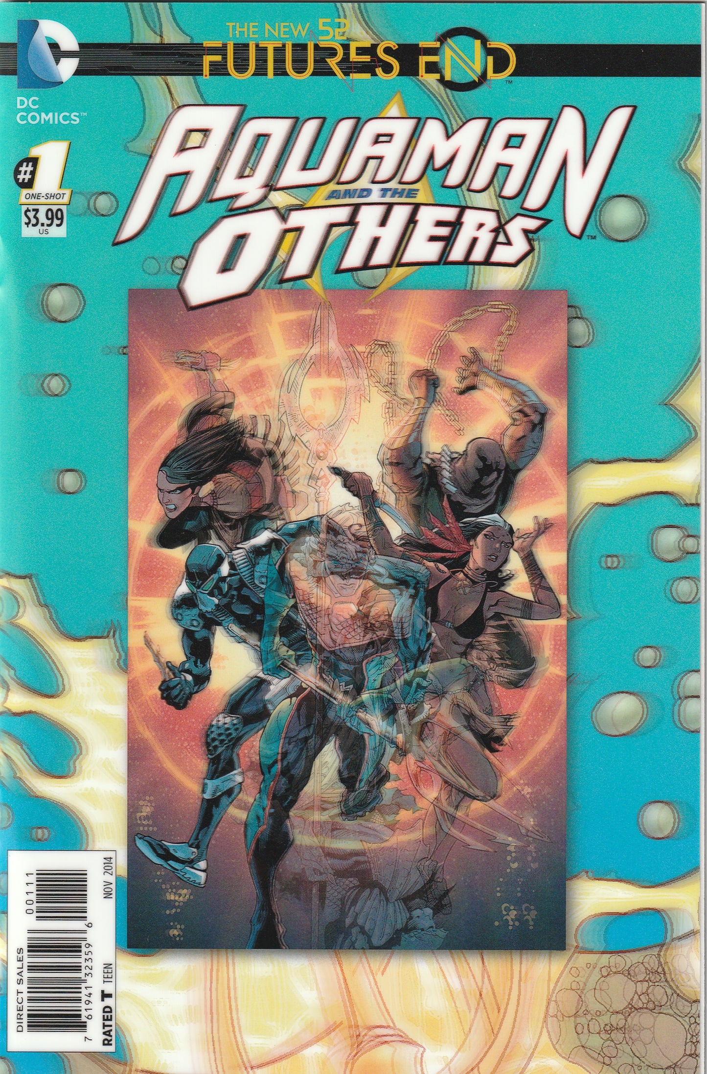 Aquaman and the Others: Futures End #1 (2014) - 3-D Motion Cover