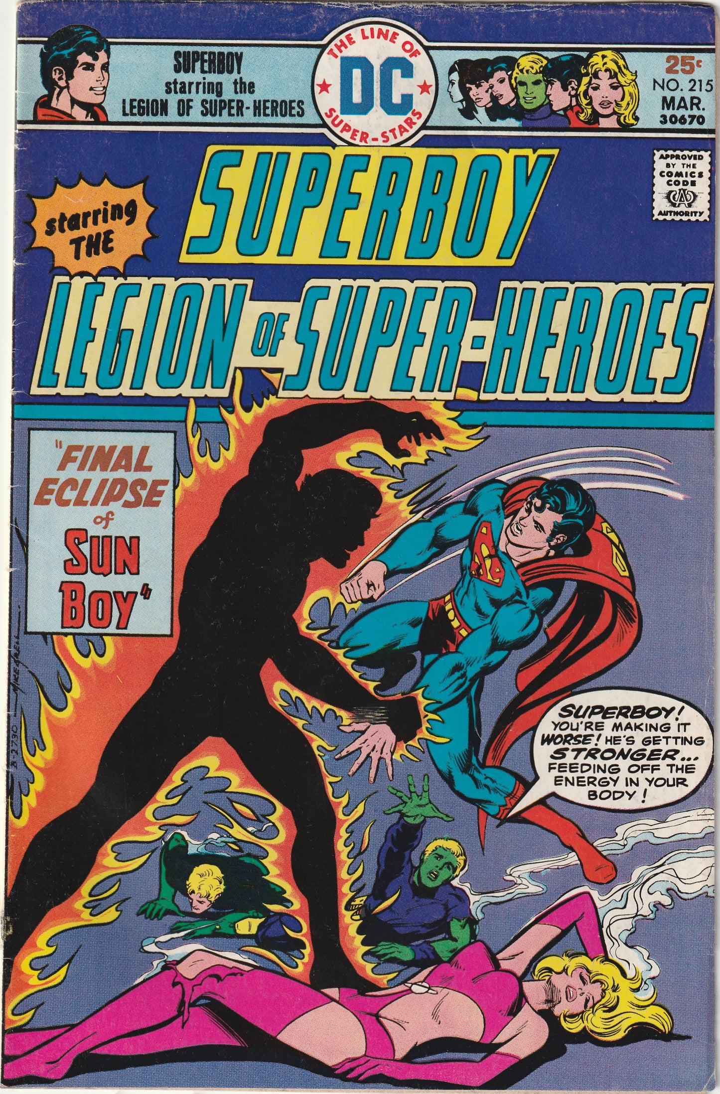Superboy #215 (1976) - Starring the Legion of Super-Heroes
