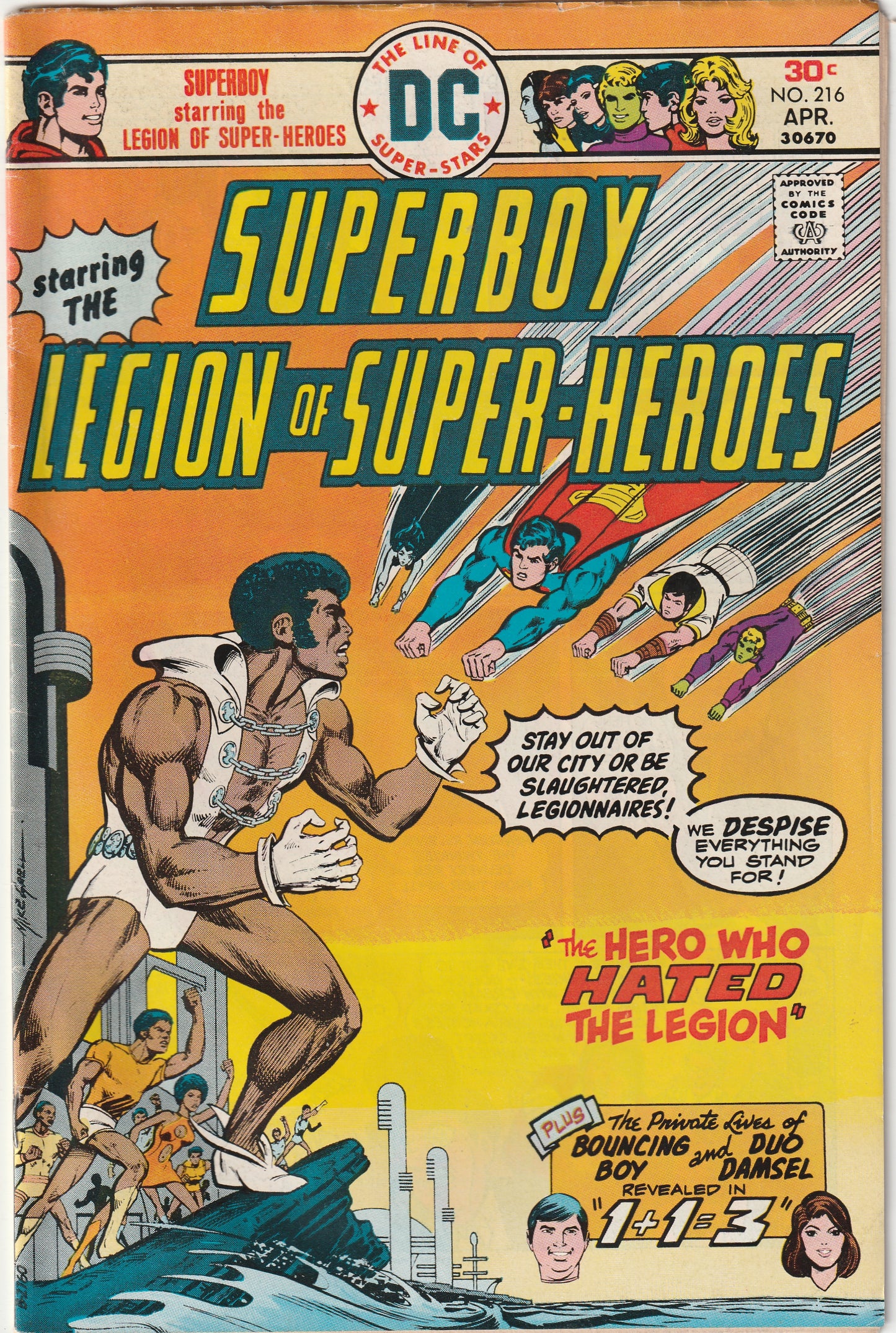 Superboy #216 (1976) - Starring the Legion of Super-Heroes - 1st Appearance Tyroc