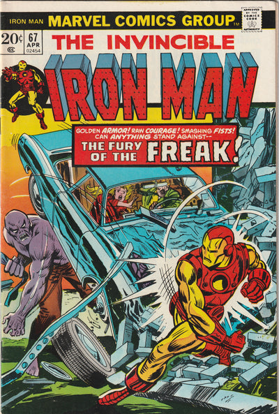 Iron Man #67 (1974) - The Freak (Edward March) Appearance