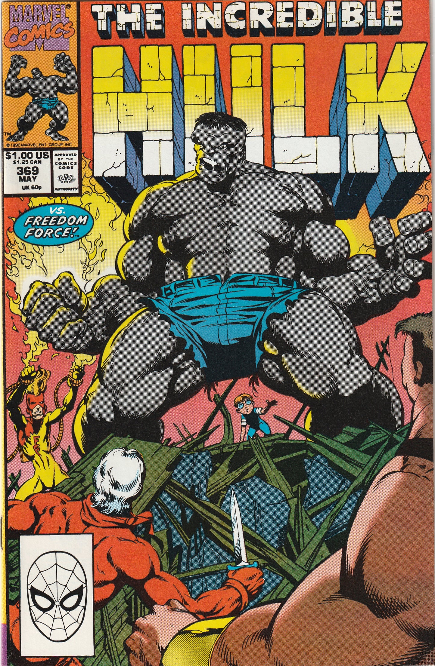 Incredible Hulk #369 (1990) - vs Freedom Force