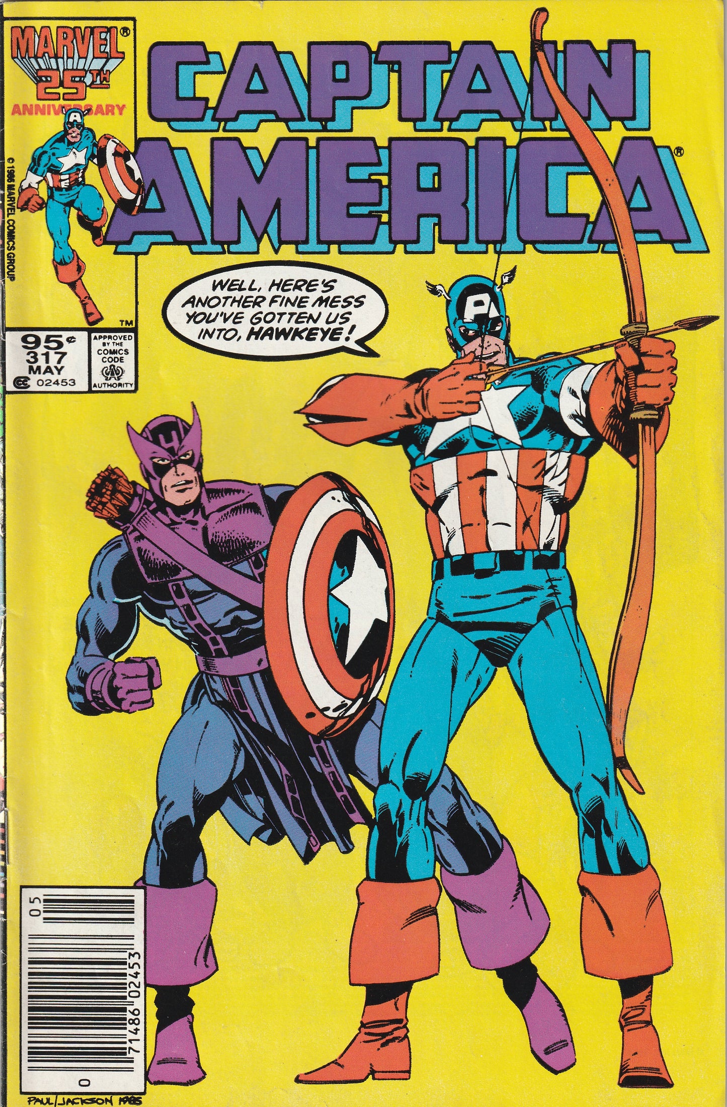 Captain America #317 (1986) - 1st Appearance of The Death-Throws, Hawkeye Appearance