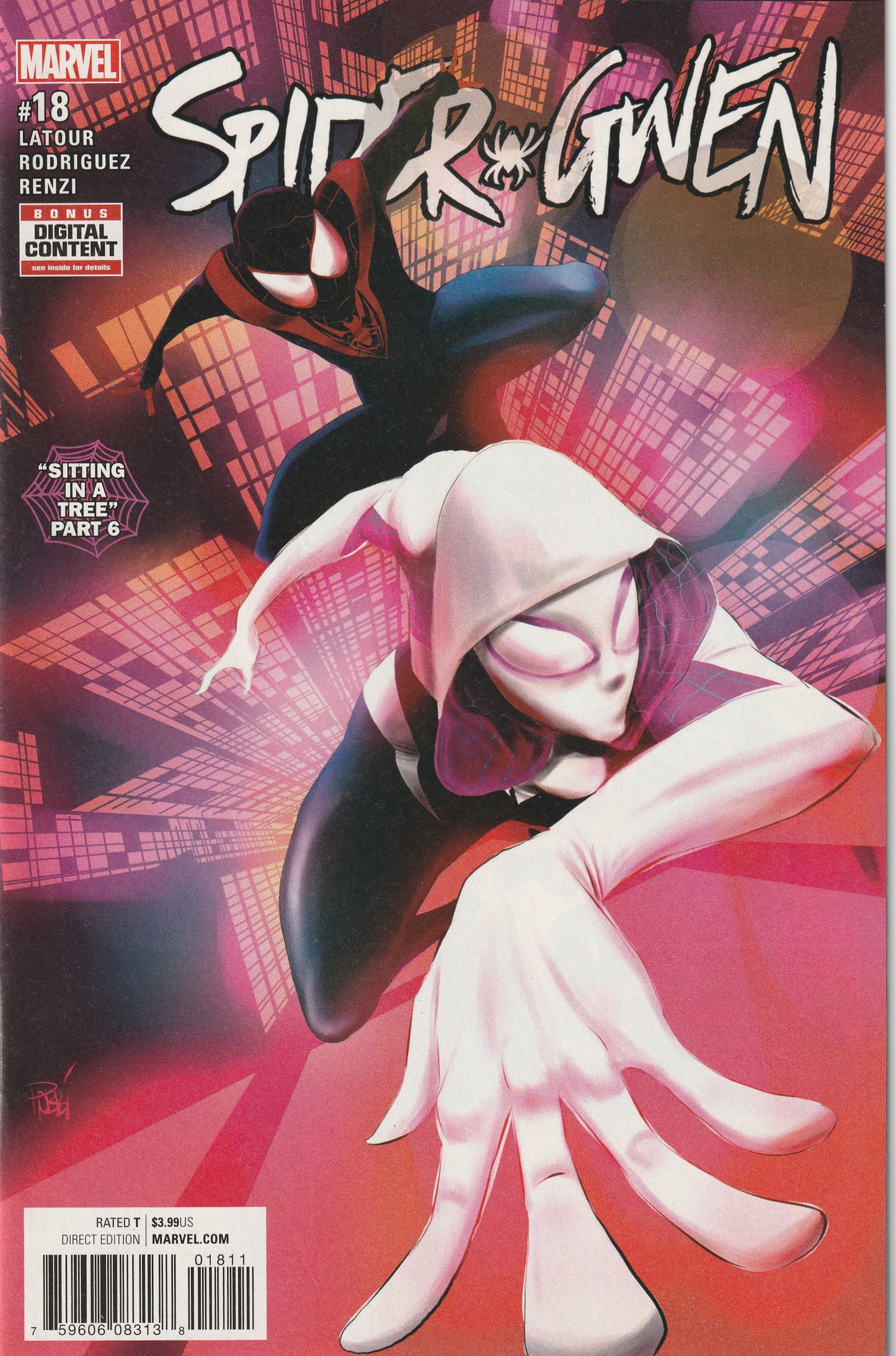 Spider-Gwen #18 (Vol 2 - 2017) - 1st Appearance of Spider-Boy (Max Morales) & Spider-Girl (Charlotte Morales)