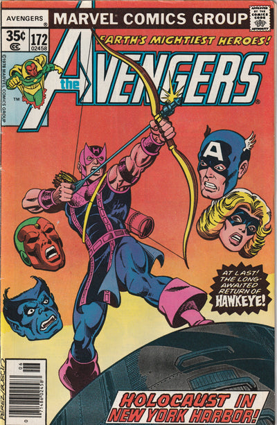 Avengers #172 (1978) - Hawkeye Returns to team. Korvac Saga