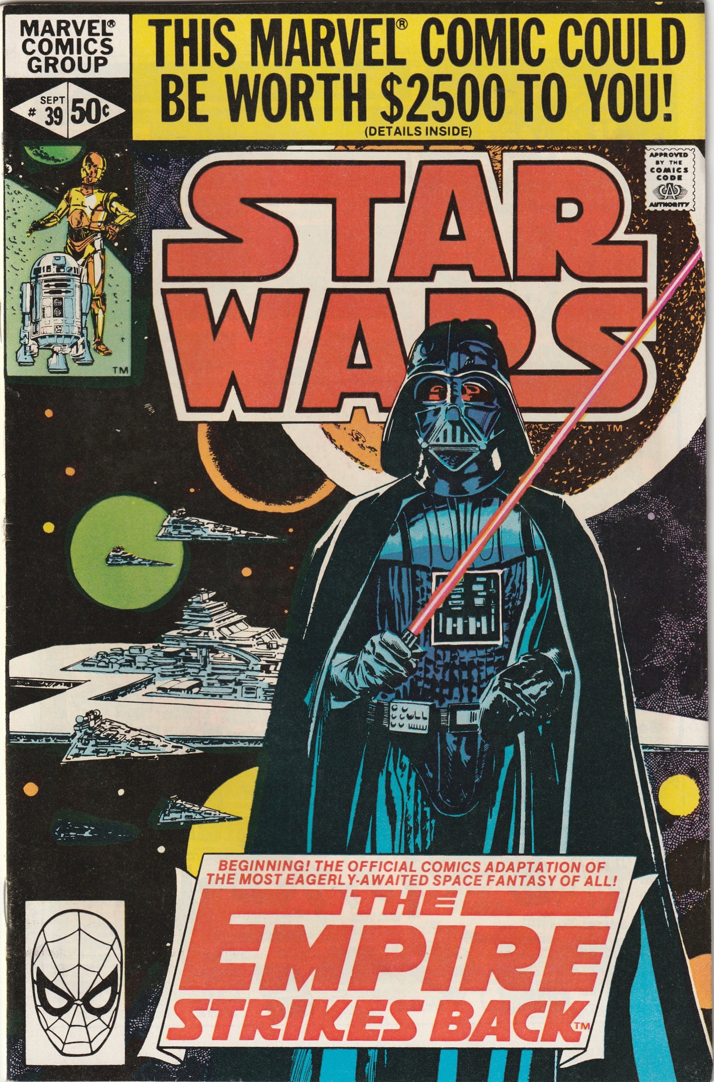 Star Wars #39 (1980) - Empire Strikes Back - 1st Appearance of Admiral Firmus Piett