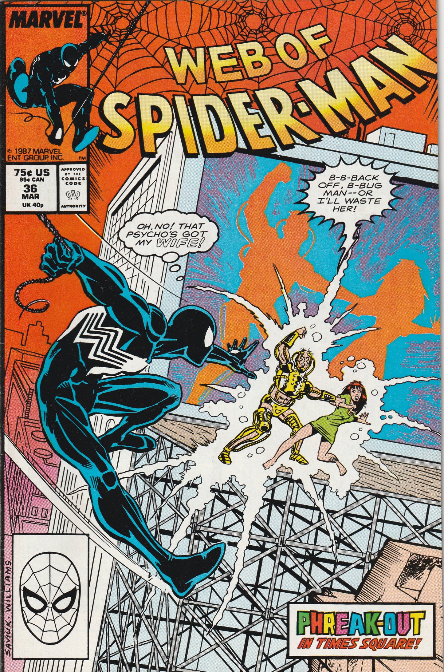 Web of Spider-Man #36 (1988) - 1st Appearance of Tombstone (Lonnie Lincoln), Black costume