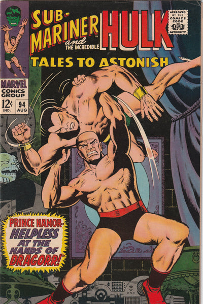 Tales To Astonish #94 (1967) - Featuring Sub-Mariner & Incredible Hulk