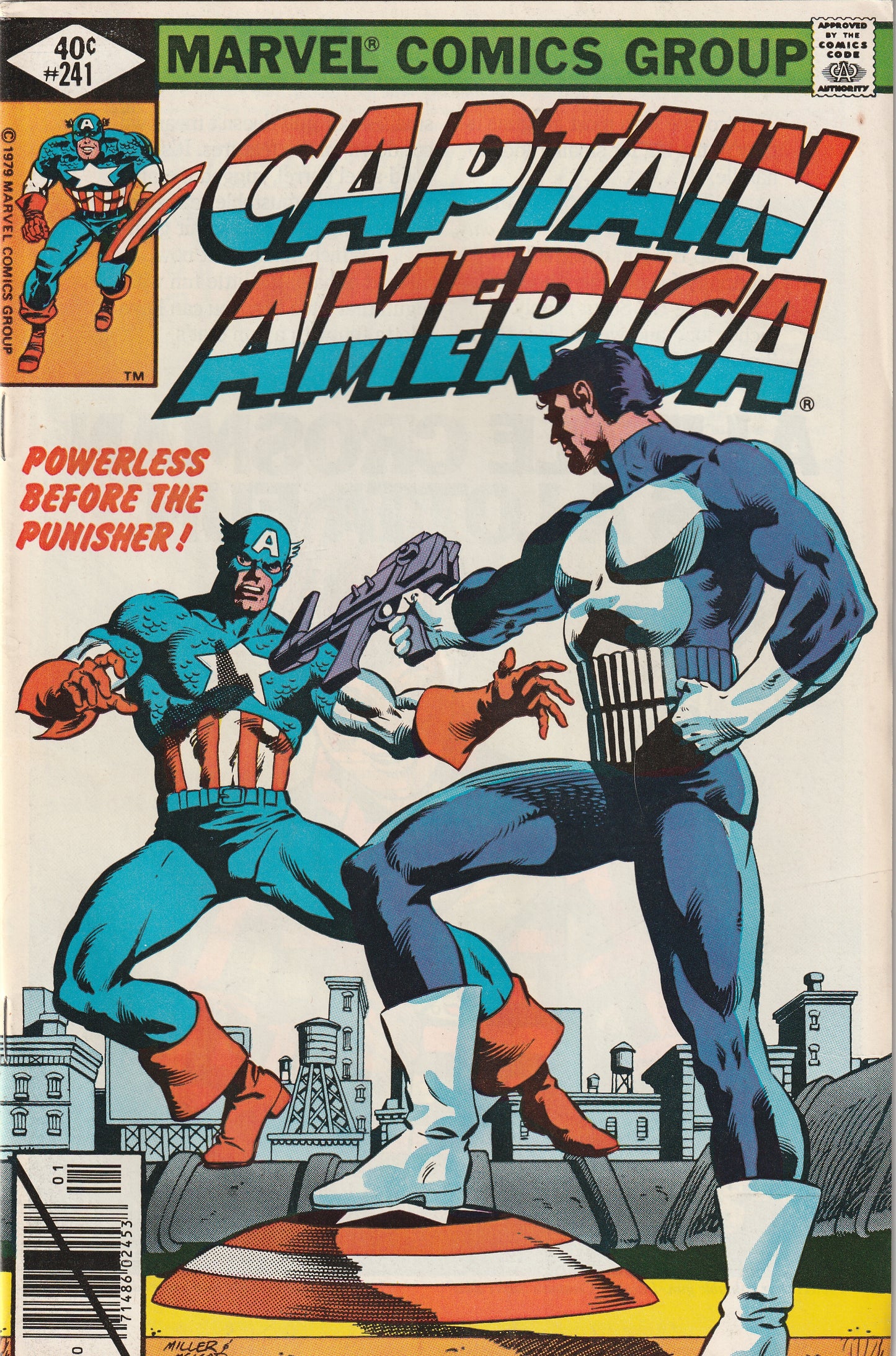 Captain America #241 (1980) - First Battle of the Punisher vs Captain America