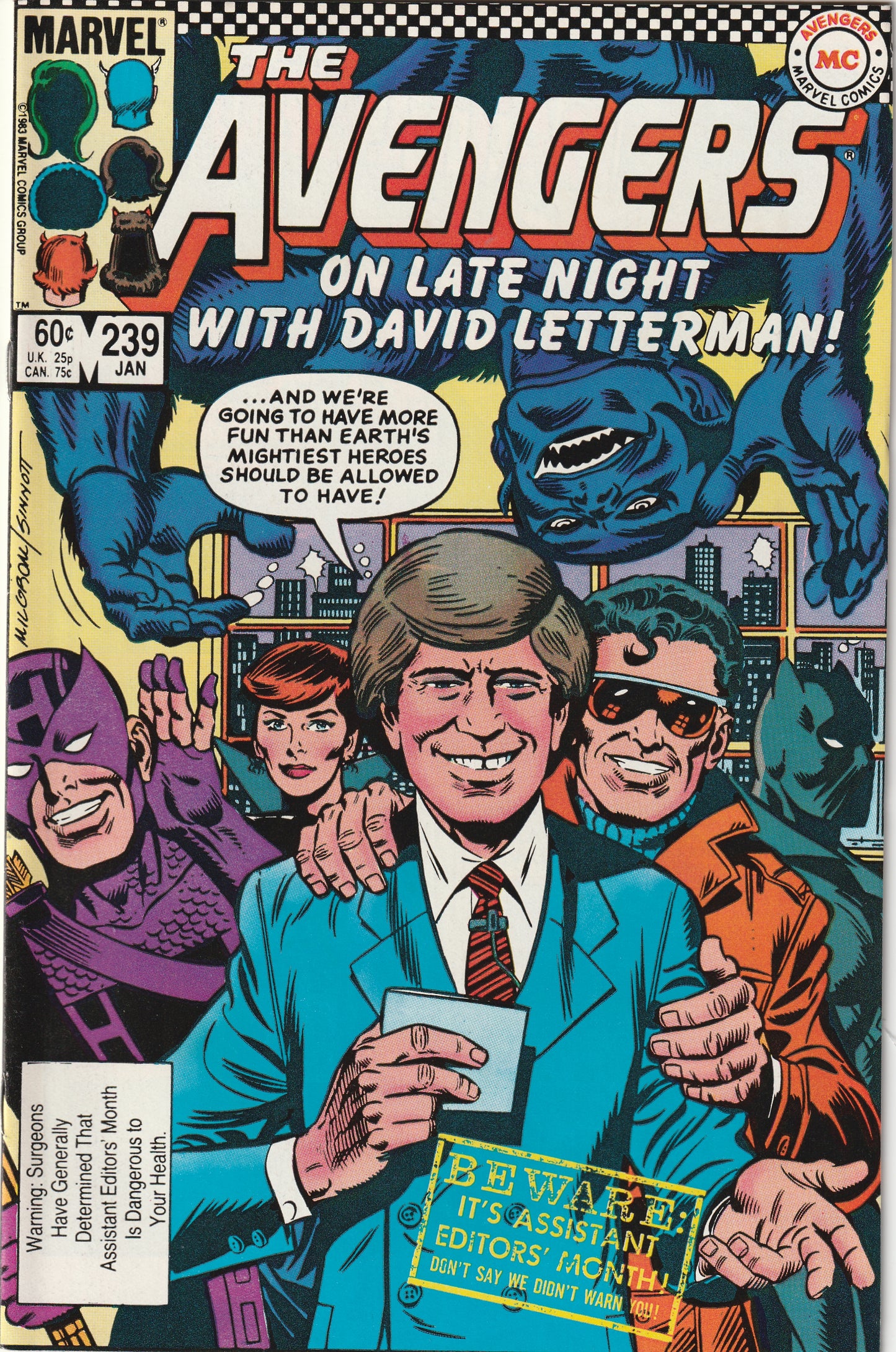 Avengers #239 (1984) - Avengers appear on David Lettermen Show