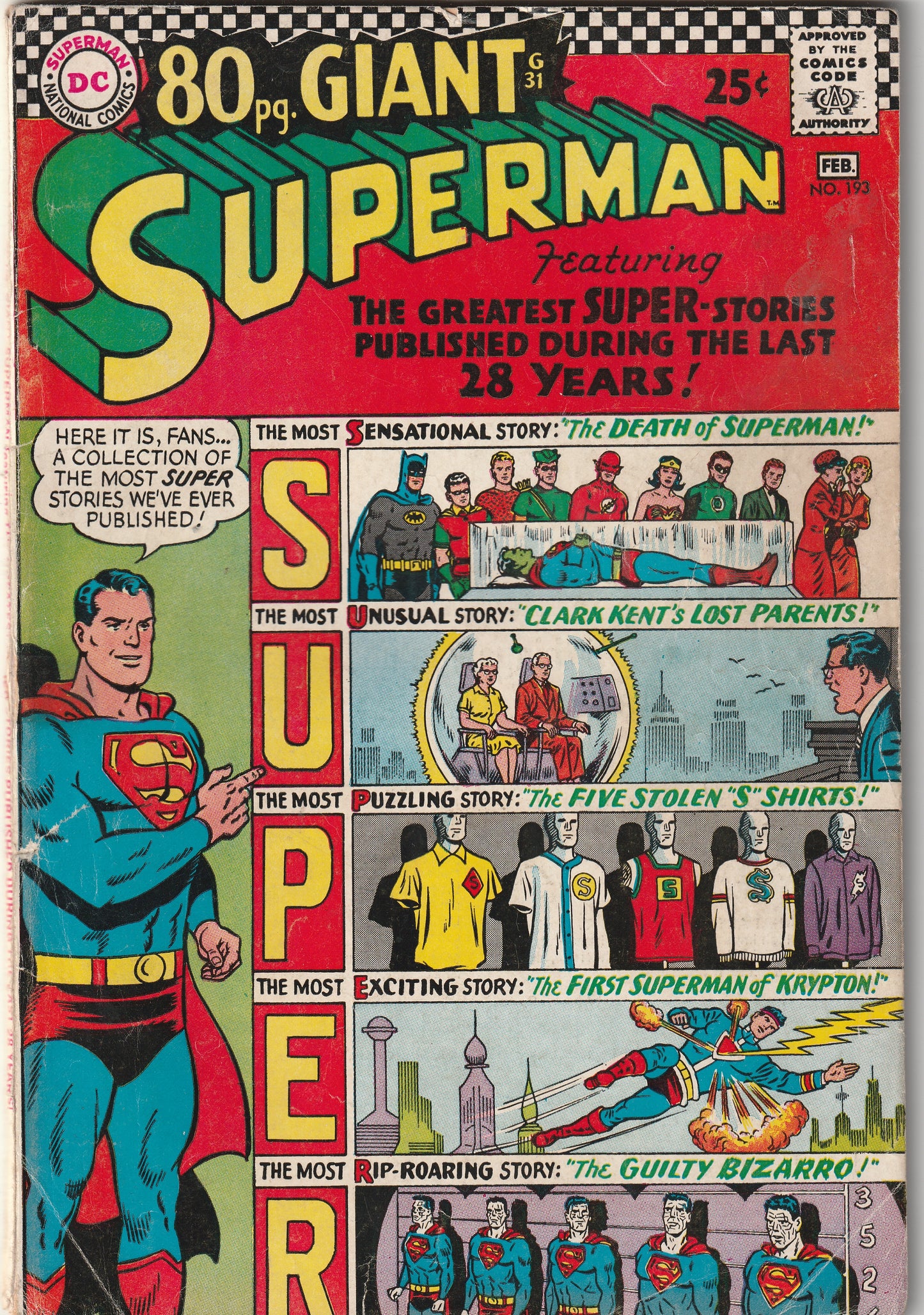 Superman #193 (1967) - 80 Page Giant