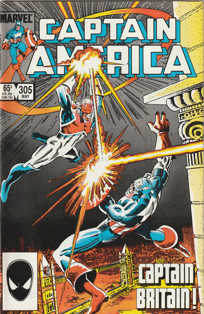 Captain America #305 (1985) - Captain Britain appearance