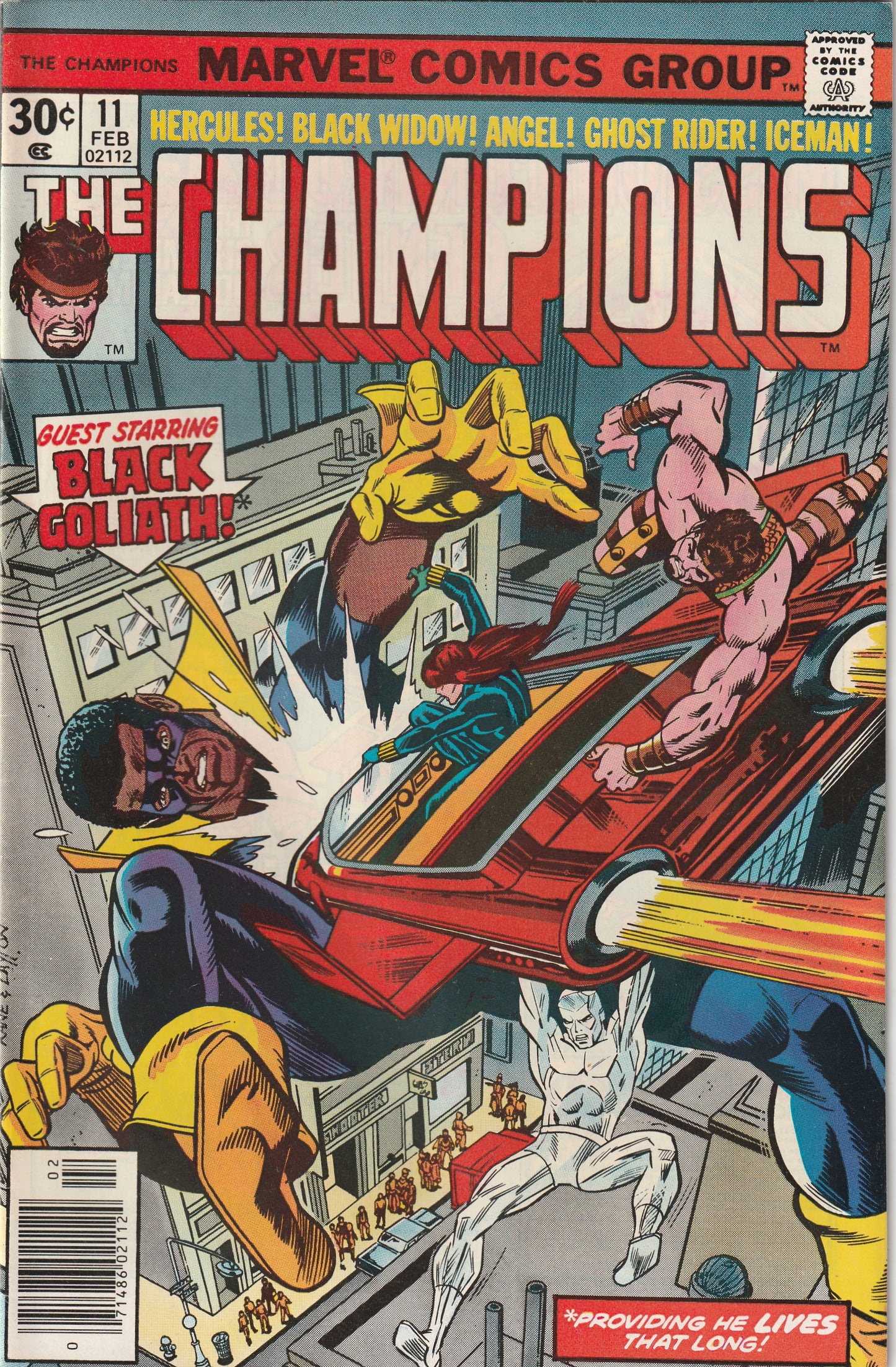 Champions #11 (1977) - Black Goliath (Bill Foster) Appearance, Stilt-Man Appearance