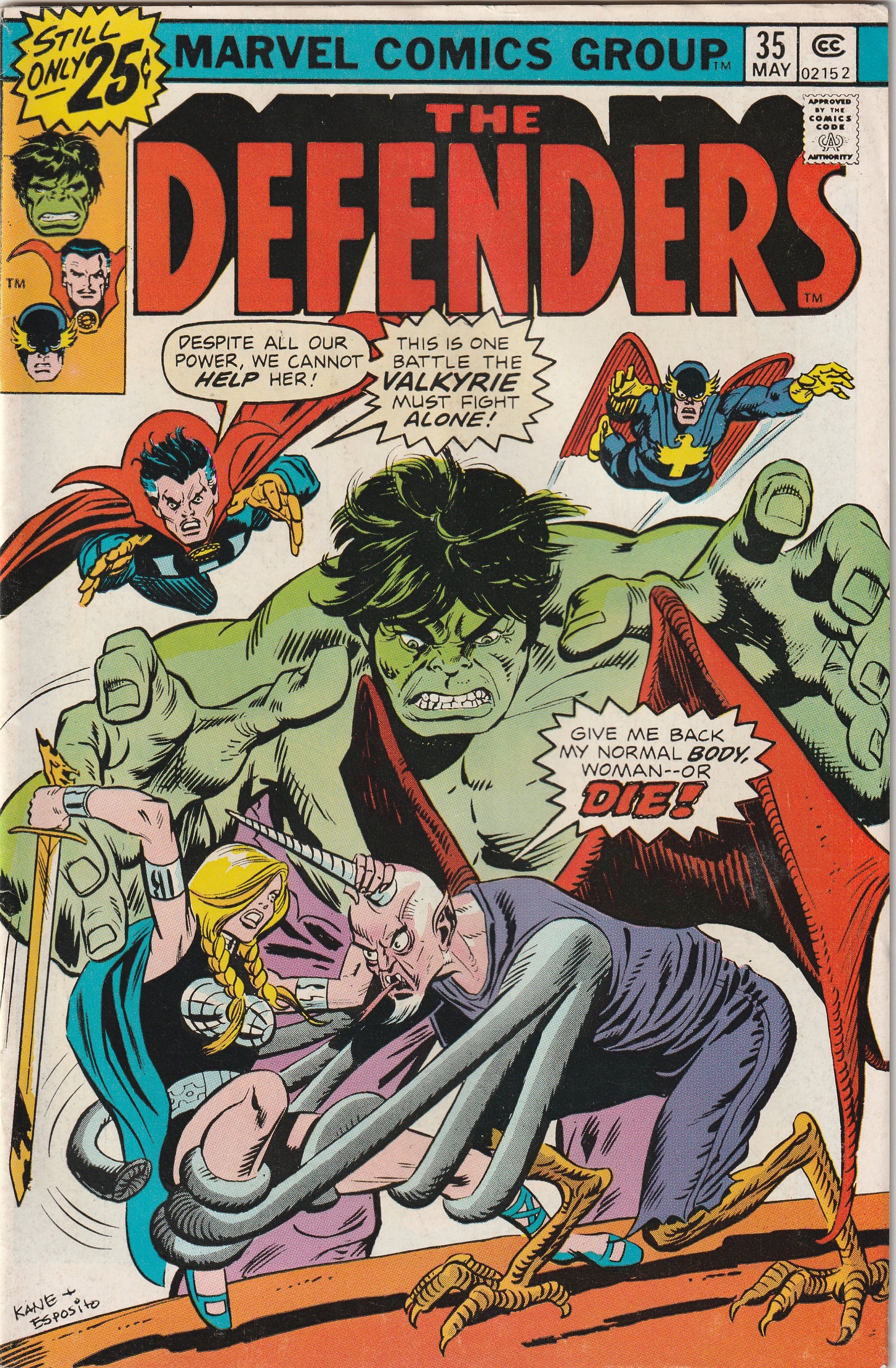 Defenders #35 (1976) - 1st Appearance of new Red Guardian (Tania Belinskaya)