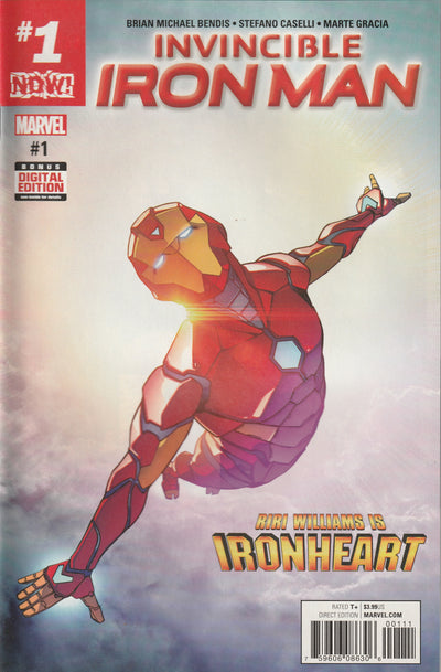 Invincible Iron Man #1 (2017) - 1st Appearance of Riri Williams as Ironheart (Cover only)
