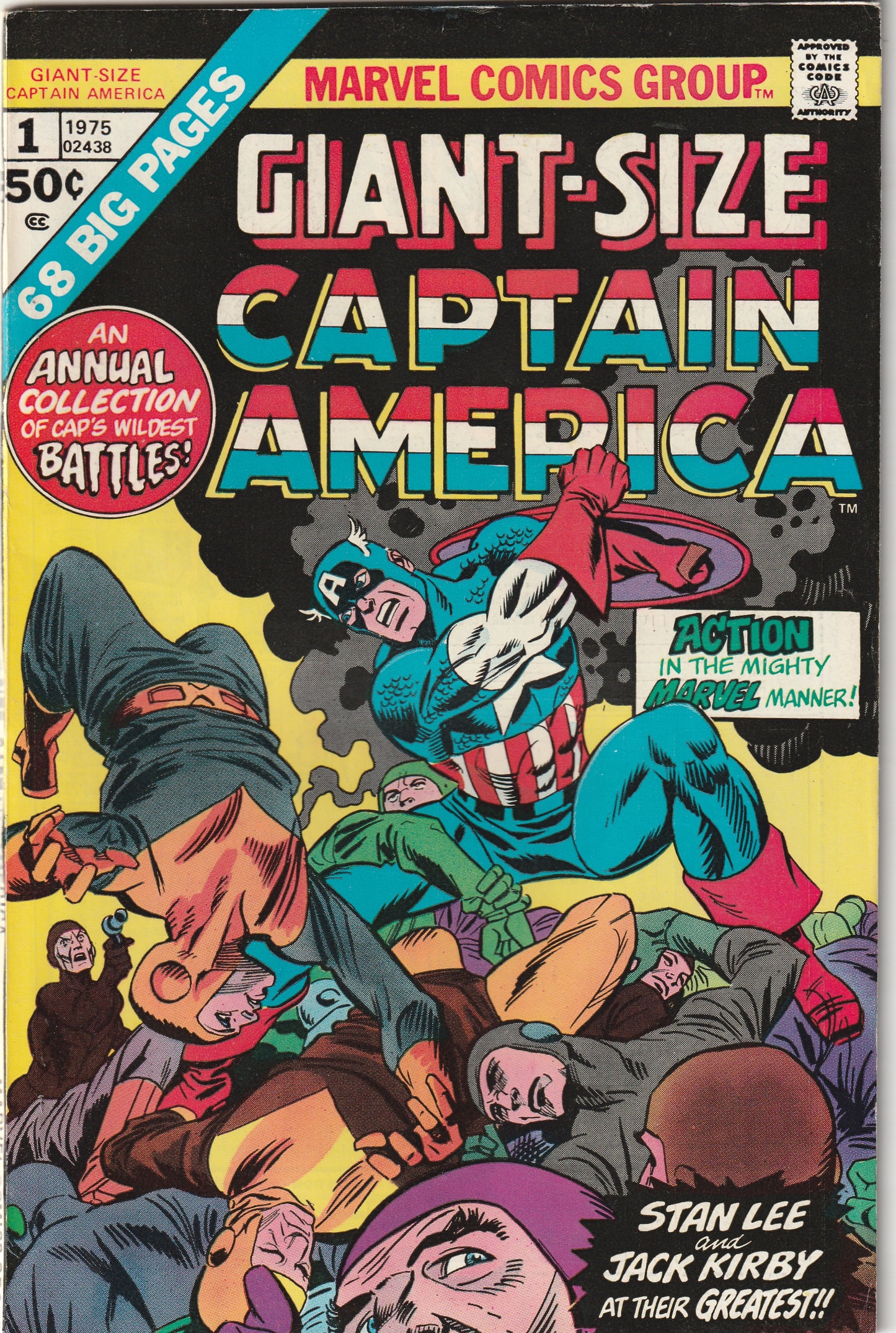 Giant-Size Captain America #1 (1975) - Reprints Tales of Suspense 59-63 by Kirby