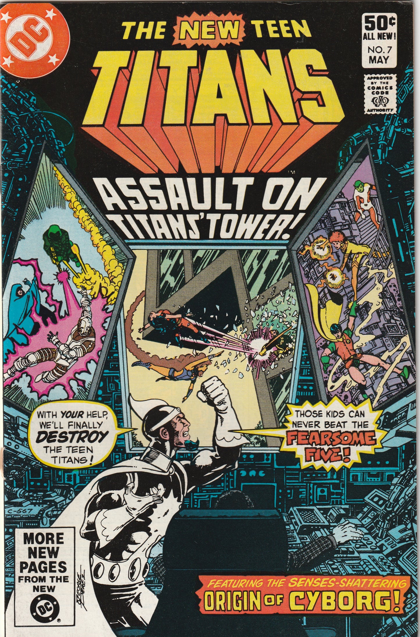 New Teen Titans #7 (1981) - Origin of Cyborg - Death of Silas Stone