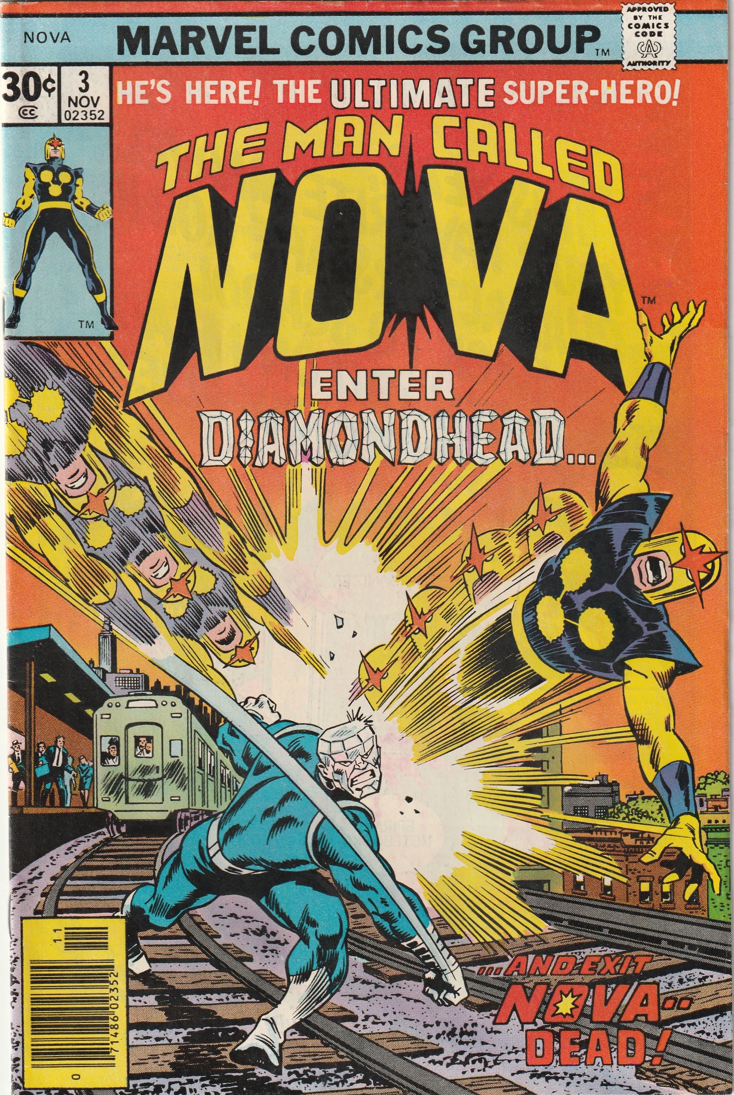 Nova #3 (1976) - 1st Appearance of Diamonhead (Archibald Dyker), Megaman cameo