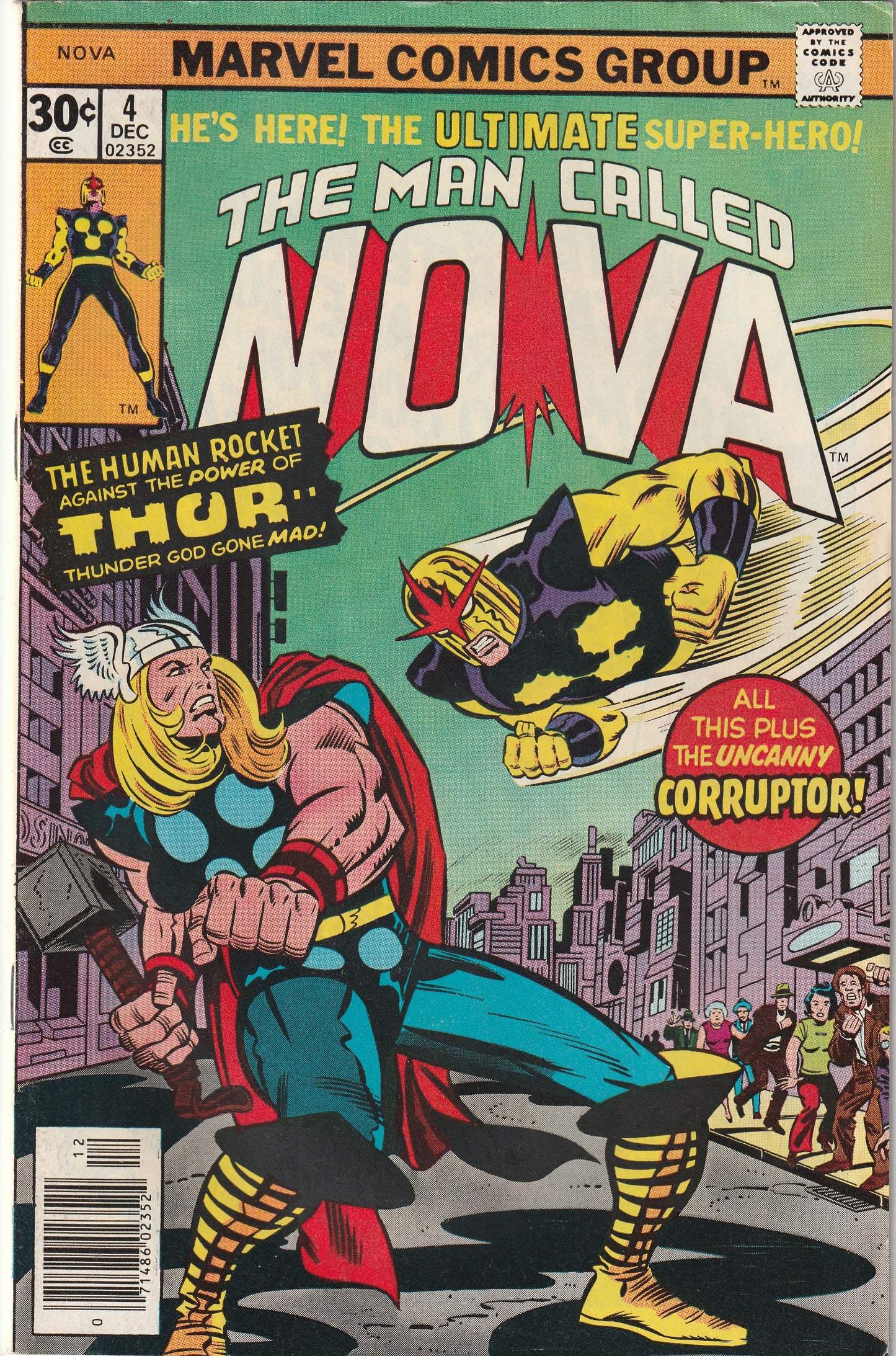 Nova #4 (1976) - 1st Appearance of The Corruptor (Jackson Day), Thor Appearance