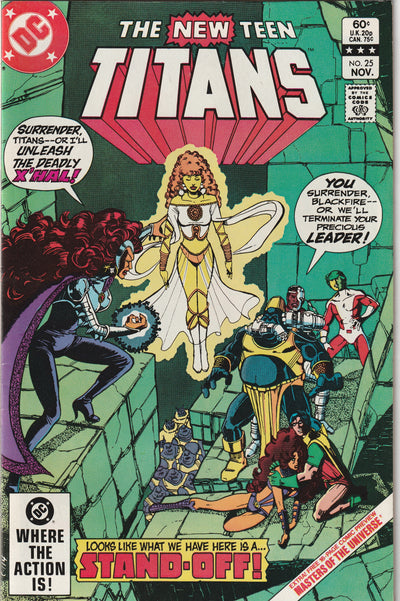 New Teen Titans #25 (1982) - Omega Men cameo, Masters of the Universe Preview Comic Insert